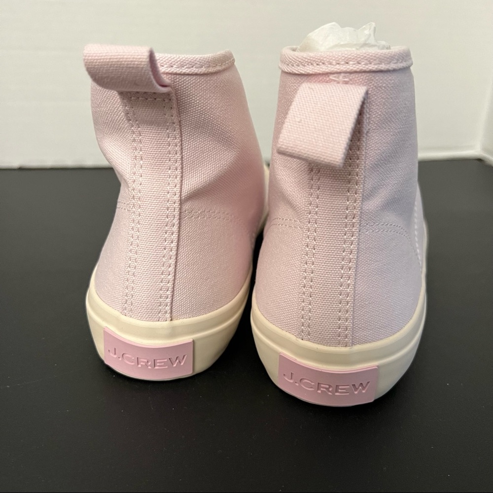J.Crew Lavender Purple Canvas High Top Sneakers Shoes Size 12 New - Picture 5 of 7